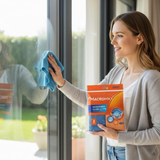MACROMAX MICROFIBER GLASS CLOTHS (2 Pack) | 100% Microfiber, Lint-Free & Streak-Free Glass Cleaning