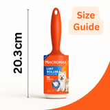 MACROMAX LINT ROLLER + REFILL | Extra Sticky Sheets for Powerful Fabric Cleaning BUNDLE