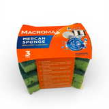 Macromax Mercan Large-Pore Sponge with Extra Foam, Ergonomic Grip for Powerful Shiny Cleaning