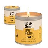 360 Paws Happy Hound Odour Neutralising Candle – Fresh Jasmine & Tonka  | 50hr Pet-Safe AromaGuard™ Candle