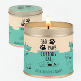 360 Paws Curious Cat Odour Neutralising Candle – Fresh Lavender & Neroli | 50hr Burn | Pet-Suitable Home Fragrance
