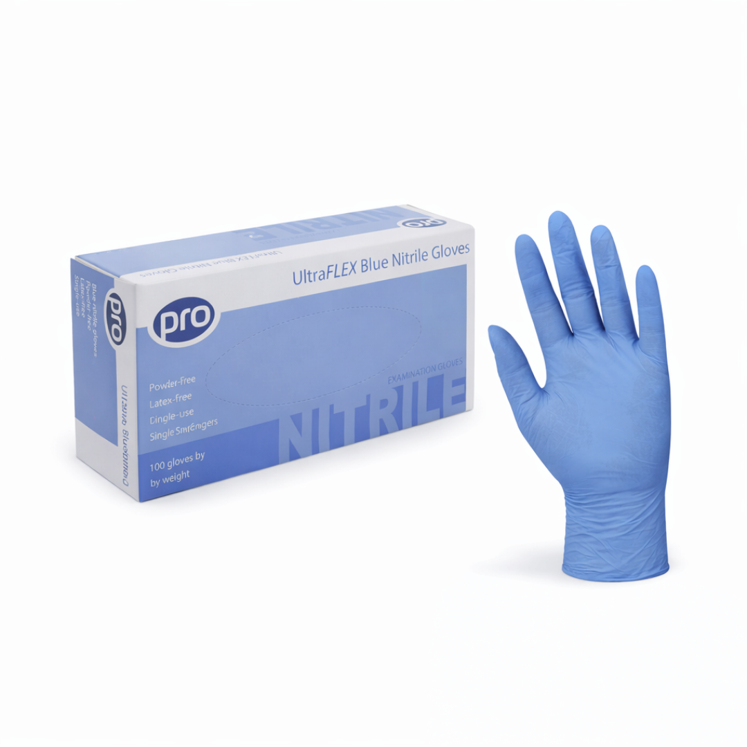 UltraFlex Blue Nitrile Gloves – Powder-Free, Latex-Free Disposable Gloves (100 Box)
