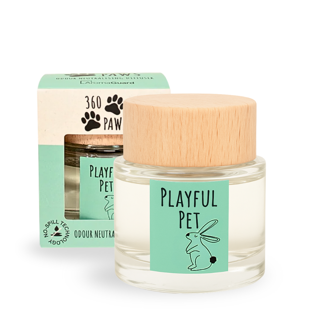 Playful Pet Odour Neutralising Diffuser – Fresh Cotton & Musk (80ml) | AromaGuard™  Home Fragrance