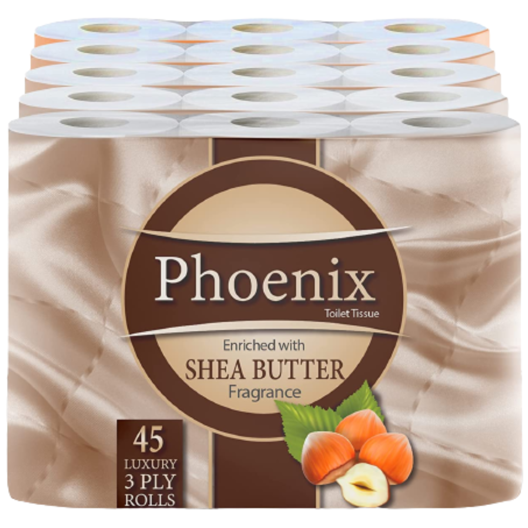 Luxury Toilet Roll 45 Rolls Shea Butter Fragranced