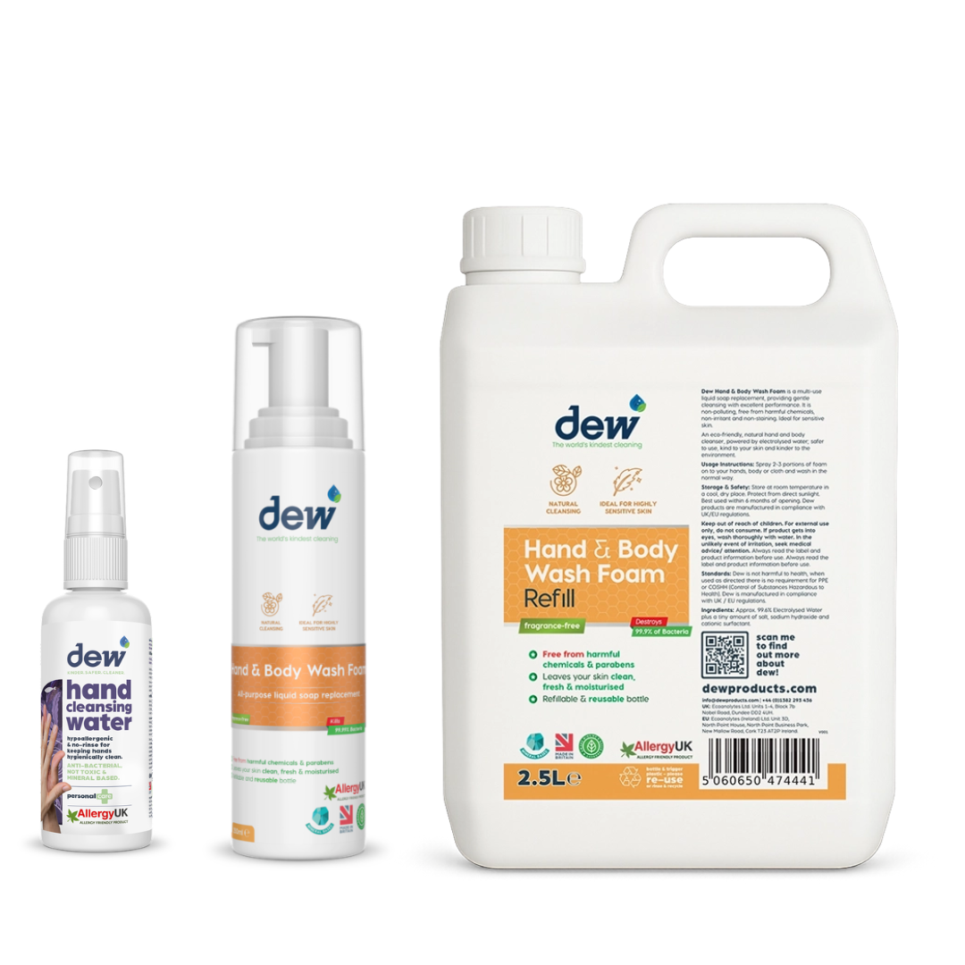 DEW Hand & Body Care Essentials Bundle | Gentle Everyday Refillable Personal Care