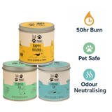 360 Paws Odour Neutralising Candle Trio – Playful Pet, Happy Hound & Curious Cat Fragrance Bundle