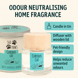 Curious Cat Odour Neutralising Candle & Diffuser 360 Paws