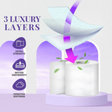 Luxury Boxed Toilet 54 Rolls Lavender Fragranced Plastic Free