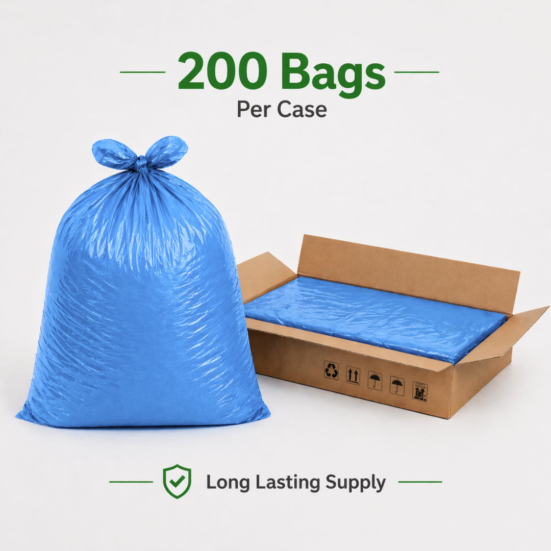 Blue Medium Duty Refuse Sacks (200pk) 18x29x38" ECO440B