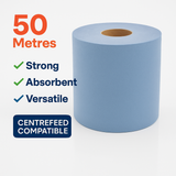 Premium Blue Roll – Strong, Absorbent & Versatile 50 Metres 12 rolls