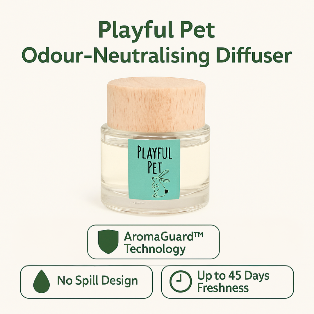 Playful Pet Odour Neutralising Diffuser – Fresh Cotton & Musk (80ml) | AromaGuard™  Home Fragrance