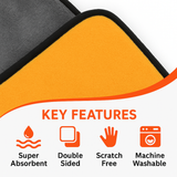 Giant Microfibre Cloth Double Sided Super Absorbent Lint Free (90cm x 60cm)