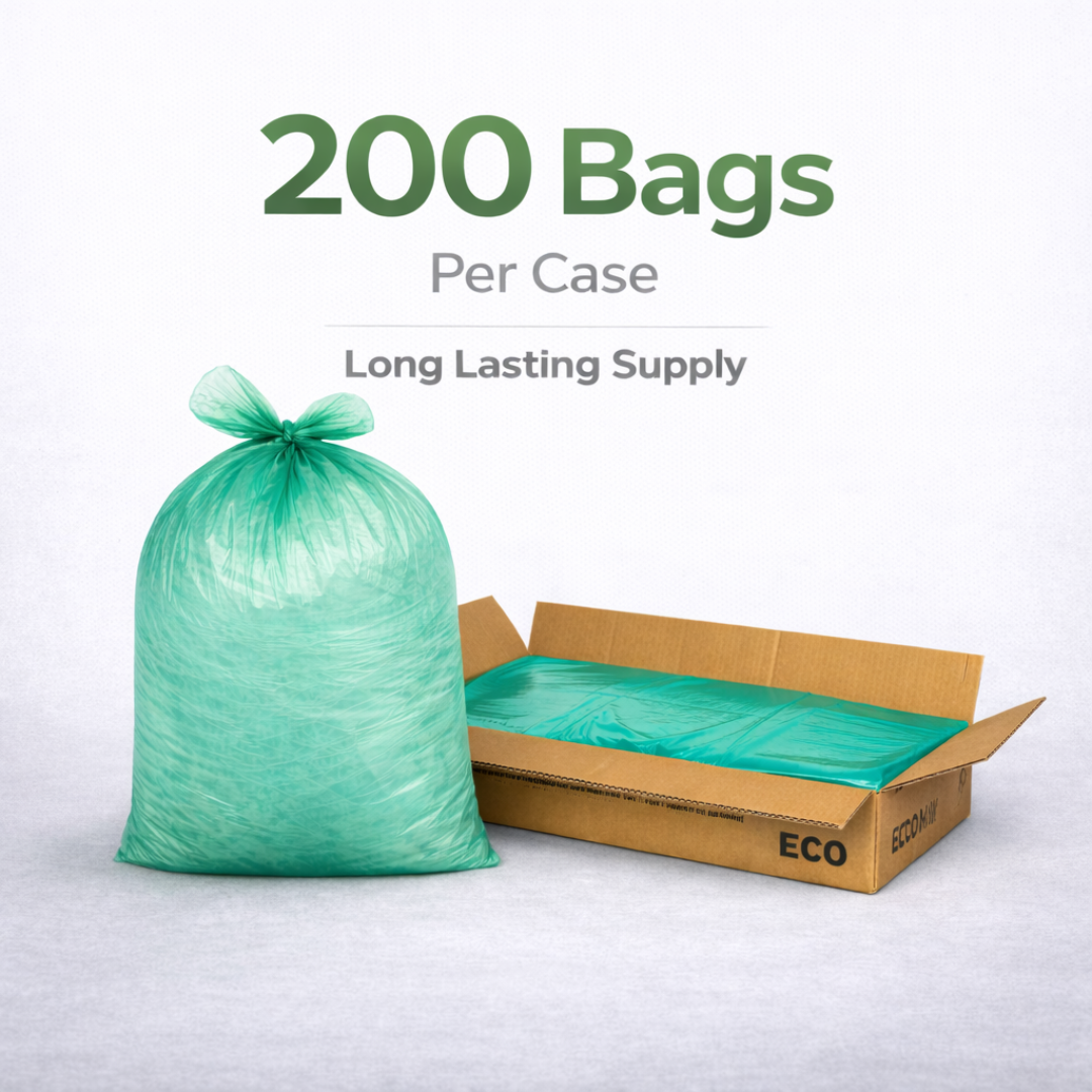 Green Medium Duty Refuse Sacks 18x29x38" 18 Micron Recycled Bin Bags, 10kg