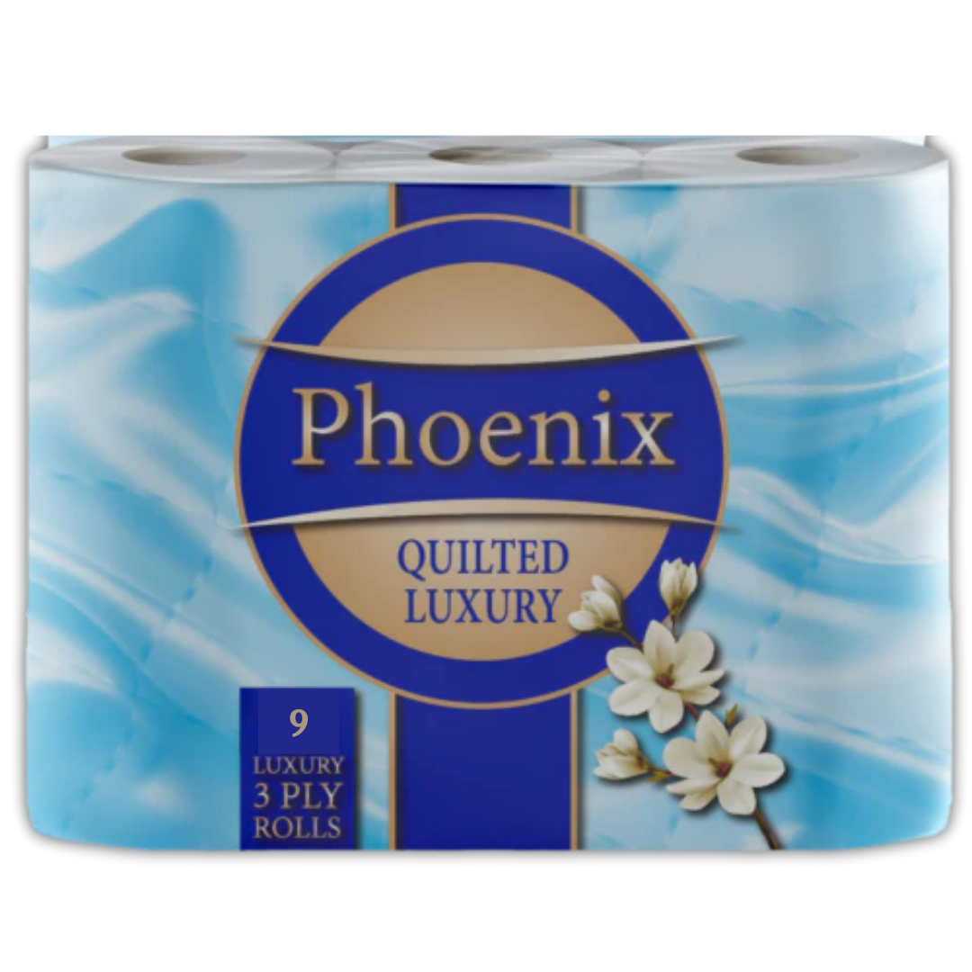 9 x Luxury Toilet Rolls Triple Quilted