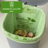 26 x ECO360 100% Compostable Curb Side Bin Bags 565x630mm 30L