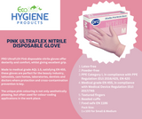 Pro Ultraflex Pink Nitrile Gloves (100) Small