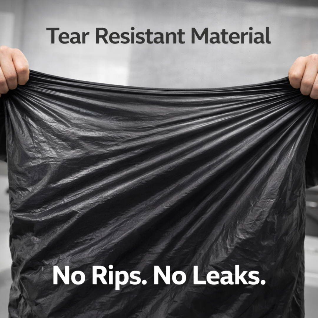 200 Heavy Duty 100L Refuse Sacks 15kg – Black Bin Bags Recycled CHSA