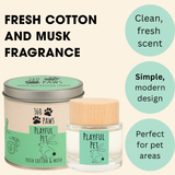 Playful Pet Odour Neutralising Candle & Diffuser – 360 Paws Home Fragrance Set