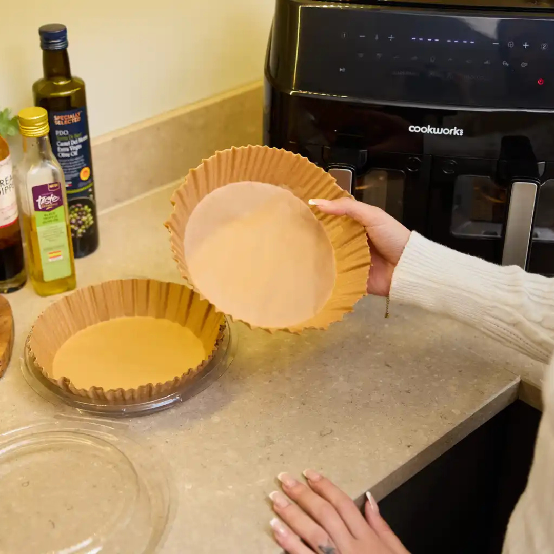 MACROMAX Airfryer Baking (Paper 25 Pack)|– Oil & Waterproof, Heat Resistant up to 220°C