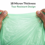 Green Medium Duty Refuse Sacks 18x29x38" 18 Micron Recycled Bin Bags, 10kg