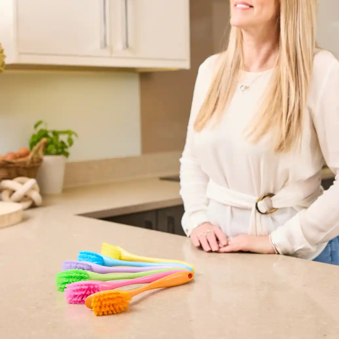 MACROMAX DISHWASHING BRUSH Non-Scratch for Practical, Multi-Surface Cleaning