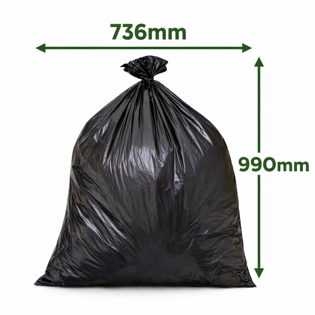 Eco 360 Everyday Refuse Sacks 100L – 50 Bags on Roll, Recycled Bin Liners