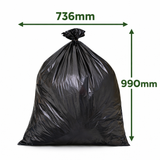 Eco 360 Everyday Refuse Sacks 100L – 50 Bags on Roll, Recycled Bin Liners
