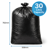 Eco 360 Industrial Rubble Sacks 30L – Strong Leak Resistant Builders Waste Bags 20 Roll