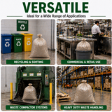 ECO360C Clear Compactor Sacks Heavy Duty 15kg 120L