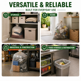 ECO345C Extra Heavy Duty Clear Bin bags 200 20kg 18x29x38