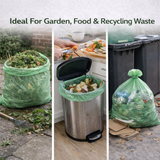 Green Medium Duty Refuse Sacks 18x29x38" 18 Micron Recycled Bin Bags, 10kg