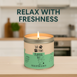 360 Paws Playful Pet Odour Neutralising Candle – Fresh Cotton & Musk | 50hr Pet-Safe AromaGuard™ Candle