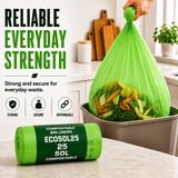 25 x ECO360 100% Compostable Corn Starch Bin Bags 600x670mm 50L