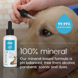 Dew Pet Eye Drops – 100% Mineral, Kind & Gentle Cleansing 65ML and 2.5 Litre refill