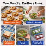MACROMAX Food Storage & Cooking Value Pack | Cling Film, Baking Paper & Freezer Bags