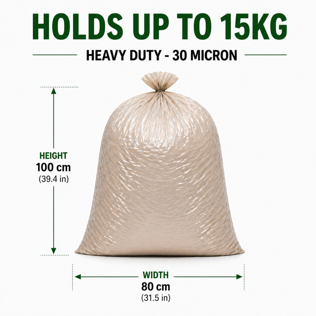 ECO360C Clear Compactor Sacks Heavy Duty 15kg 120L