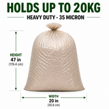 ECO365C Clear Compactor Sacks Extra Heavy Duty 20kg 120L