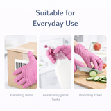 UltraFlex Pink Nitrile Gloves – Powder-Free, Latex-Free Disposable Gloves (100 Gloves by Weight)