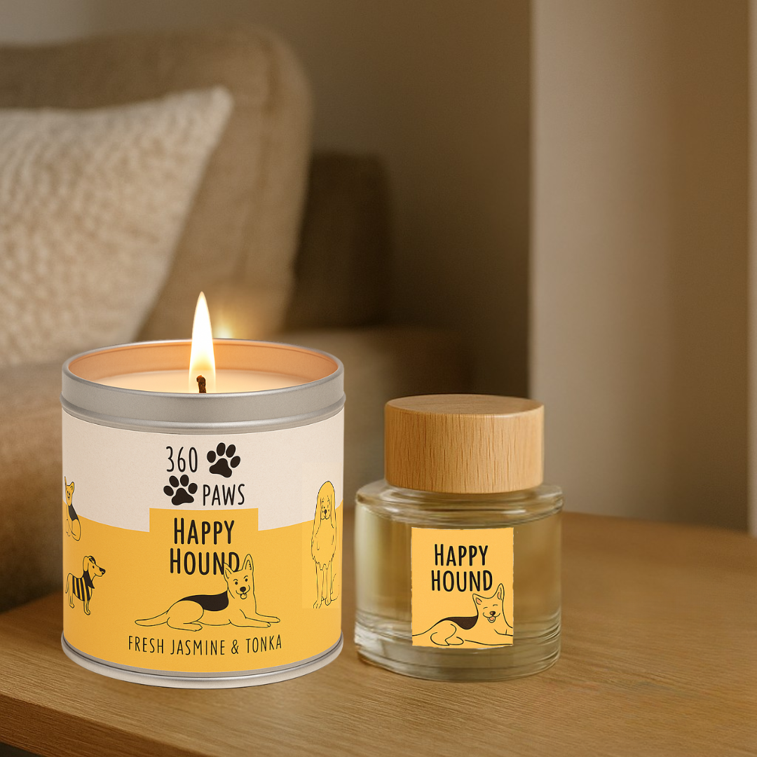 Happy Hound Candle & Diffuser Set – Pet Odour Neutralising | 360 Paws