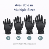 Ultraflex Black Nitrile Gloves – Powder-Free, Latex-Free Disposable Gloves (100 Pack)