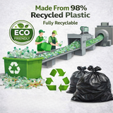 200 Heavy Duty 100L Refuse Sacks 15kg – Black Bin Bags Recycled CHSA