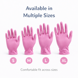 UltraFlex Pink Nitrile Gloves – Powder-Free, Latex-Free Disposable Gloves (100 Gloves by Weight)