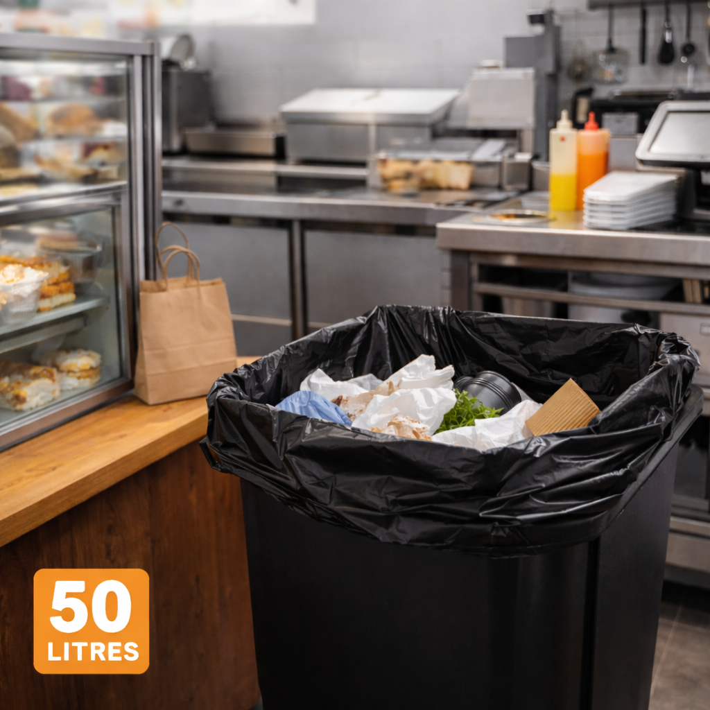 Eco 360 Heavy Duty Refuse Sacks 50L Black – 30 Roll