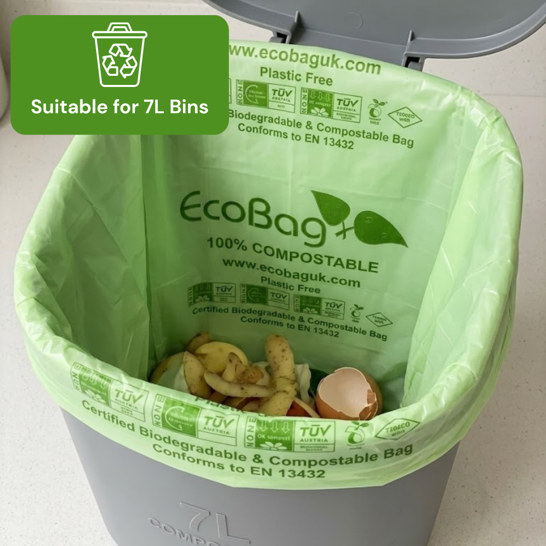 52 x ECO360 100% Compostable Corn Starch Caddy Liners 4390 X 390mm 7L