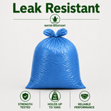Blue Medium Duty Refuse Sacks (200pk) 18x29x38" ECO440B
