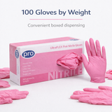 UltraFlex Pink Nitrile Gloves – Powder-Free, Latex-Free Disposable Gloves (100 Gloves by Weight)