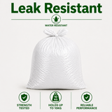 White Medium Duty Refuse Sacks (200pk) 18x29x38" recycled material