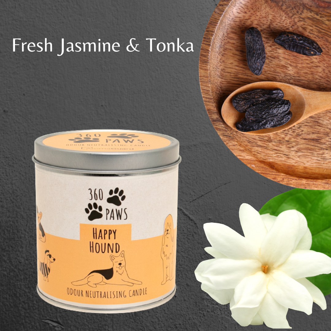 Happy Hound Candle - Fresh Jasmine & Tonka