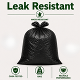 200 Heavy Duty 100L Refuse Sacks 15kg – Black Bin Bags Recycled CHSA