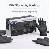 Ultraflex Black Nitrile Gloves – Powder-Free, Latex-Free Disposable Gloves (100 Pack)